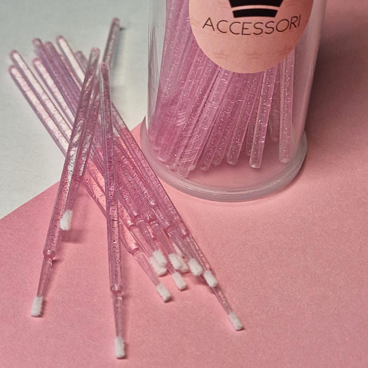 Microcepillos profesionales para extensiones de pestañas: precisión e higiene para artistas de pestañas (100 unidades)