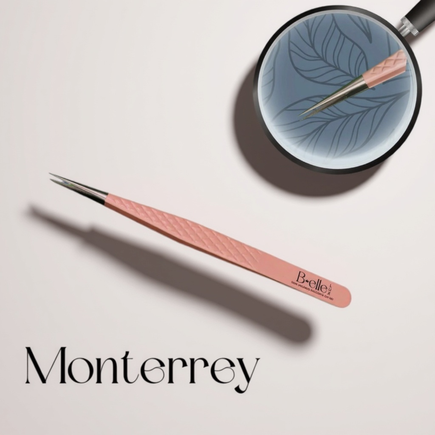 Pinzas Monterrey – Punta recta para separar extensiones de pestañas | Agarre perfecto