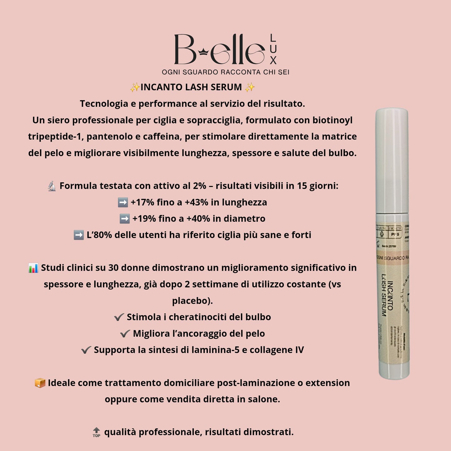 Siero crescita Ciglia. Incanto Lash Serum