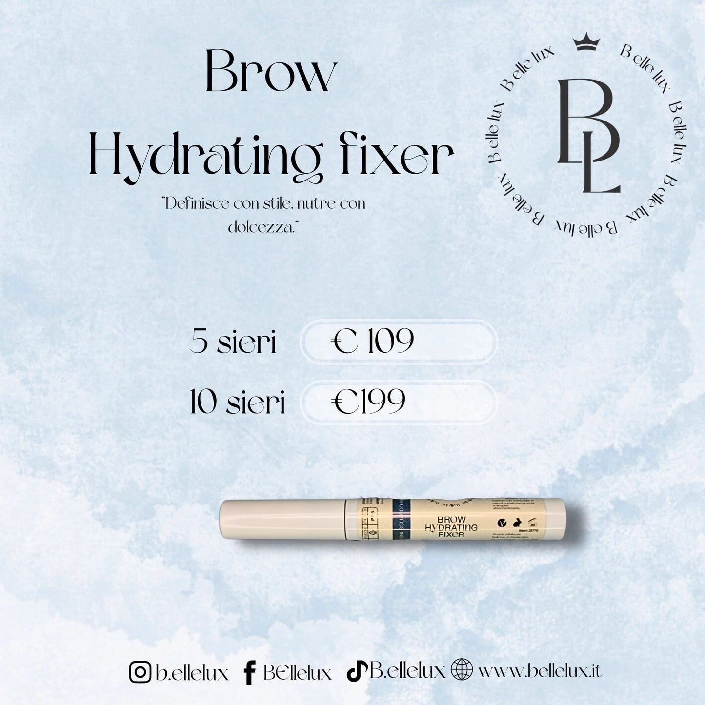Brow Hydrating Fixer | Gel Fissante & Nutriente per Sopracciglia – Formula Vegana