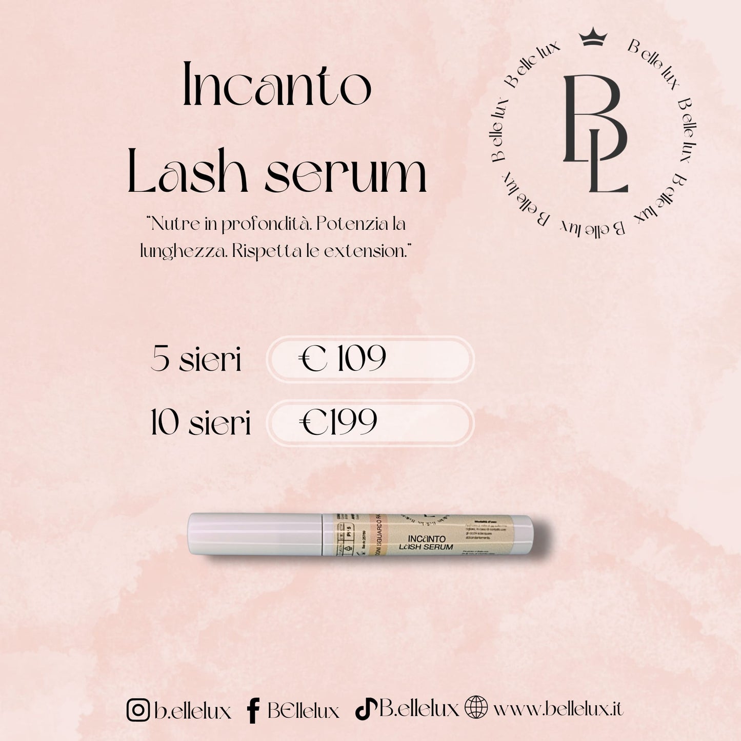 Siero crescita Ciglia. Incanto Lash Serum
